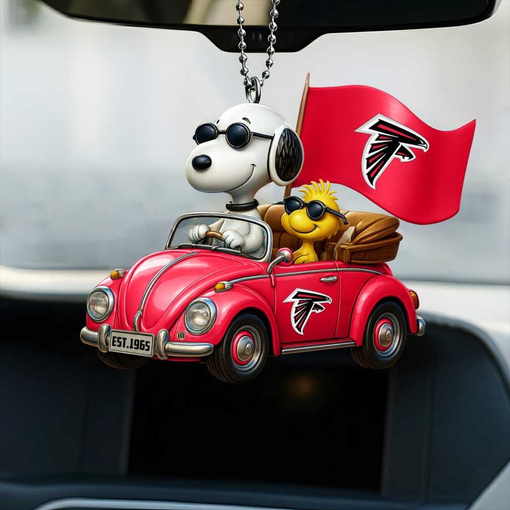 Peanuts Snoopy and Woodstock Atlanta Falcons Car Ornament Peanuts Snoopy and Woodstock Atlanta Falcons Car Ornament