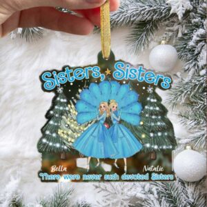 Personalized Acrylic Custom Shape Ornament Sisters