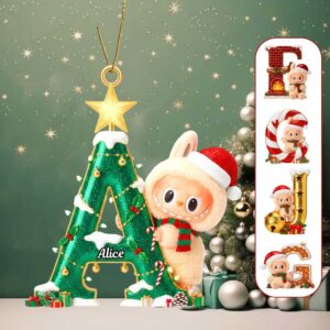 Personalized Alphabet Character Christmas Ornament