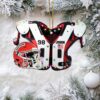 Skeleton Couple Personalized Ornament, Black Rose Heart Shape, Christmas Tree Decor Skeleton Couple Personalized Ornament, Black Rose Heart Shape, Christmas Tree Decor