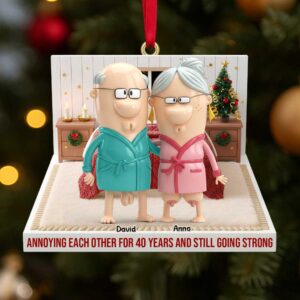 Personalized Annoying Each Other Old Couple Ornament