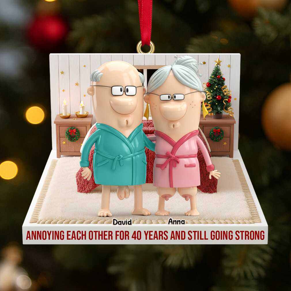 Personalized Annoying Each Other Old Couple Ornament Personalized Annoying Each Other Old Couple Ornament