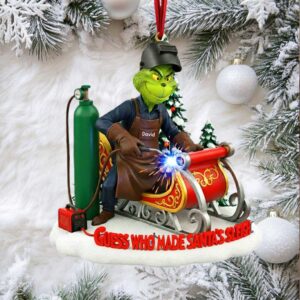 Personalized Badass Welder Christmas Custom Ornament