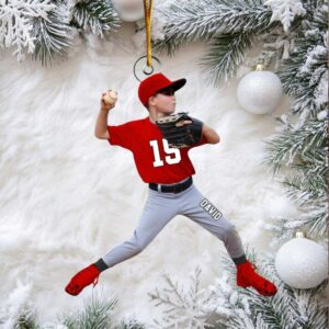 Personalized Baseball Player Ornament