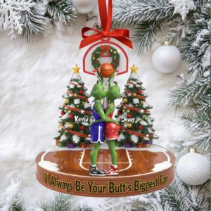 Personalized Basketball Christmas Ornament, Custom Name & Year Sports Fan Gift