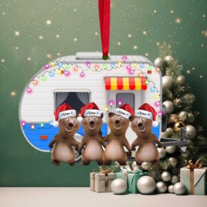 Personalized Bear Buddies Ornament Custom Camper Christmas Gift For Camping Lover