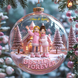 Personalized Besties Forever Christmas Ornament