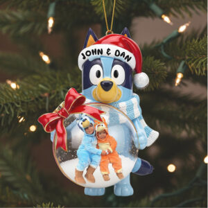 Personalized Bluey Christmas Ornament