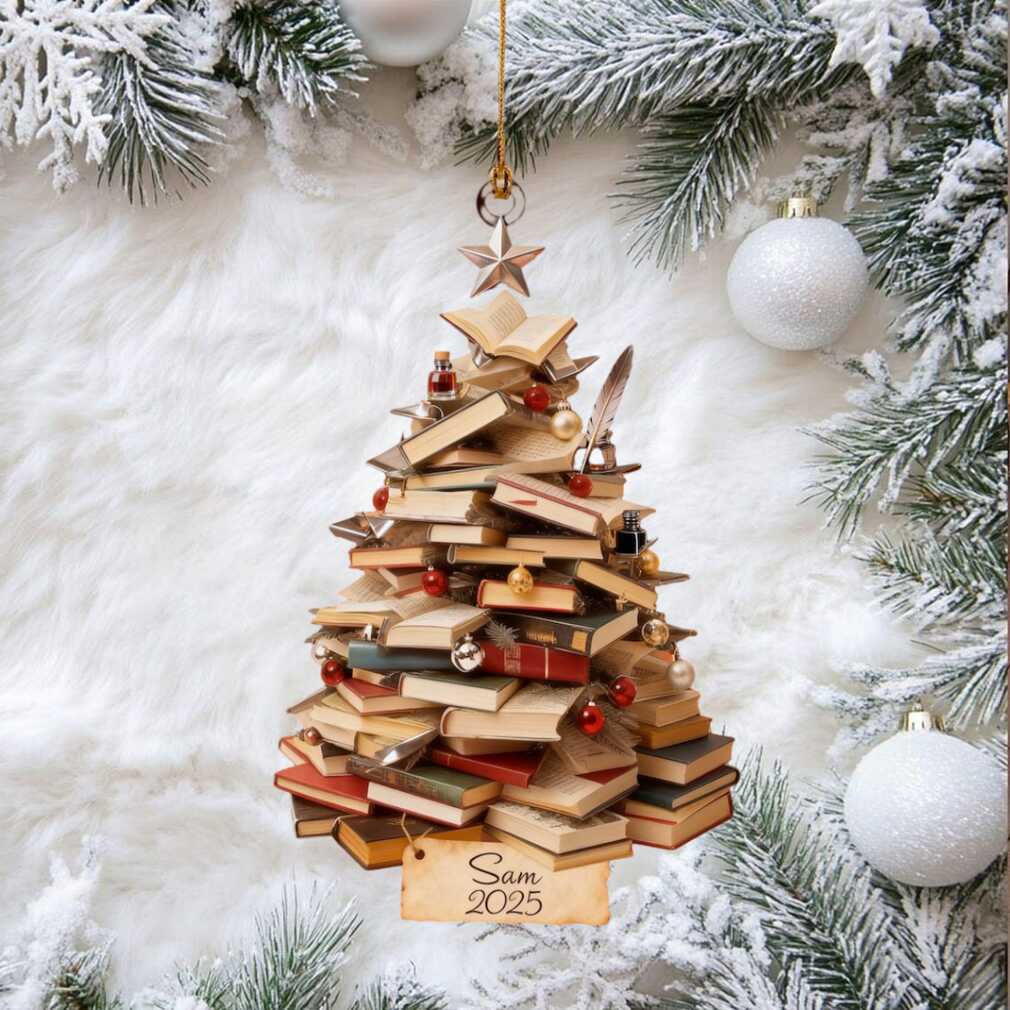 Personalized Book Tree Ornament