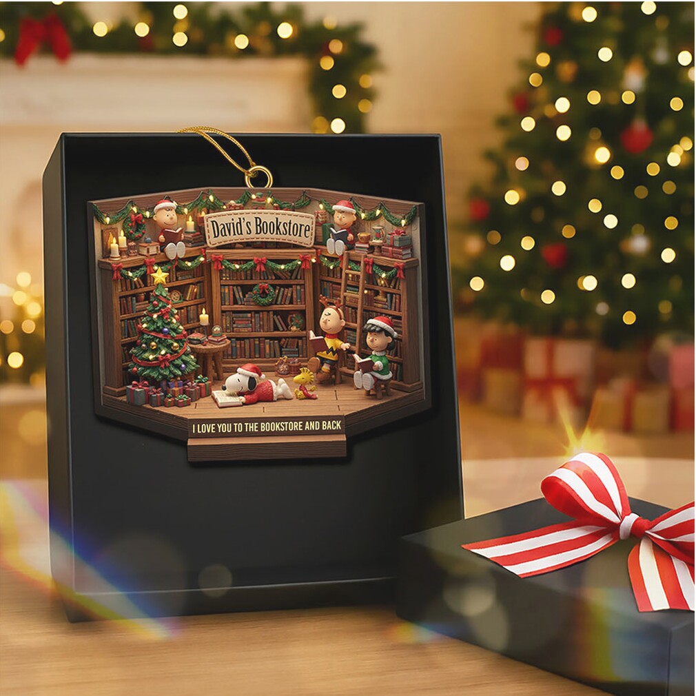 Personalized Bookstore Scene Ornament Personalized Bookstore Scene Ornament