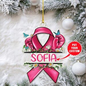 Personalized Breast Cancer Awareness Ornament