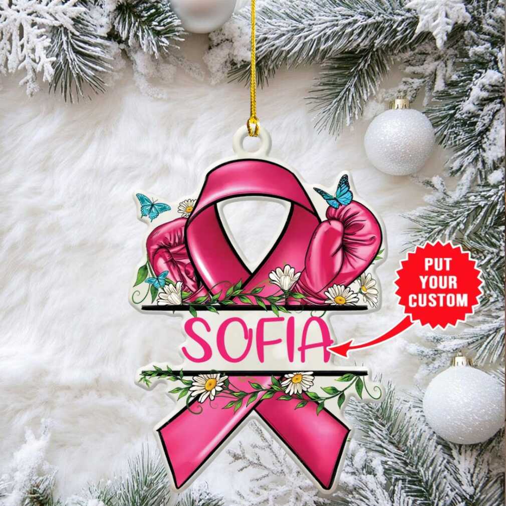 Personalized Breast Cancer Awareness Ornament Personalized Breast Cancer Awareness Ornament