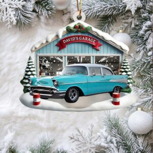 Personalized Car Garage Christmas Ornament