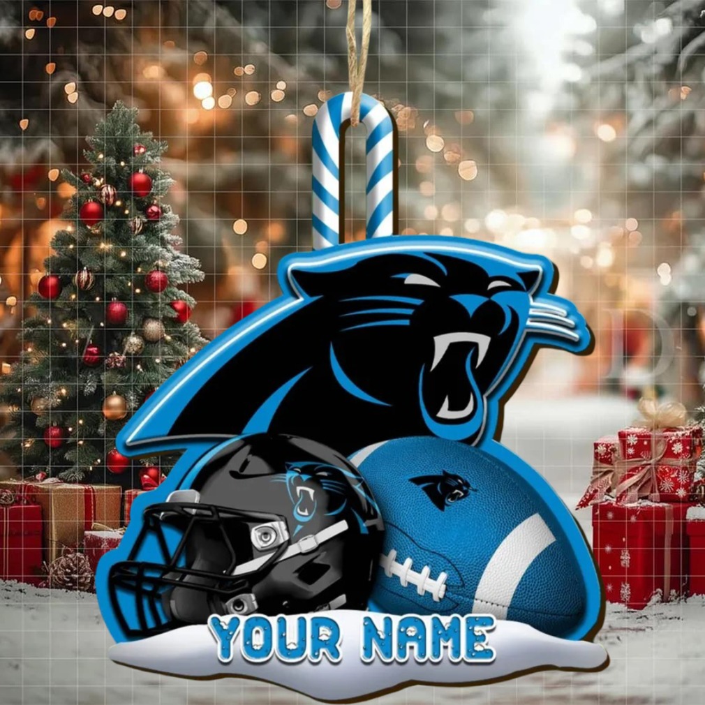 Personalized Carolina Panthers Christmas Ornament
