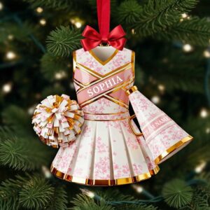 Personalized Cheerleader Christmas Ornament A Festive Gift for Cheerleading Fans