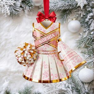 Personalized Cheerleader Christmas Ornament A Festive Gift for Cheerleading Fans