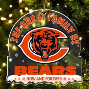 Personalized Chicago Bears Great Family of Bears Christmas Ornament