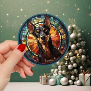 Personalized Christmas Gifts For Dog Lovers Suncatcher Ornament
