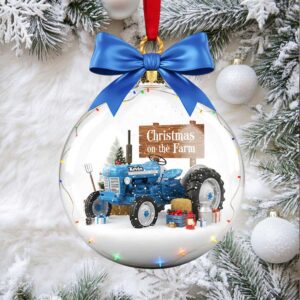 Personalized Christmas on the Farm Ornament