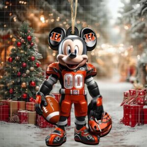 Personalized Cincinnati Team Bengalss Sport Christmas Ornament, For Football Fan