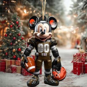 Personalized Cleveland Team Browns Sport Christmas Ornament