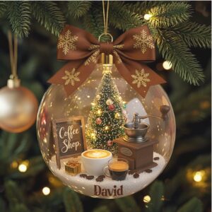 Personalized Coffee Shop Ornament