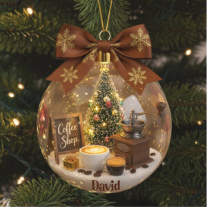 Personalized Coffee Shop Ornament