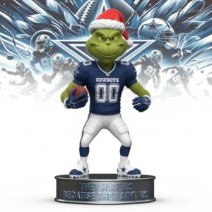 Personalized Dallas Cowboys Grinch Christmas Ornament