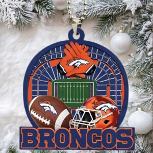 Personalized Denver Broncos Football Team Car Hanging Ornament