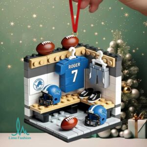 Personalized Detroit Lions Mini Locker Christmas Ornament
