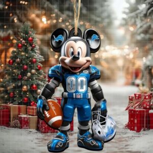 Personalized Detroit Team Lionss Sport Christmas Ornament, For Football Fan