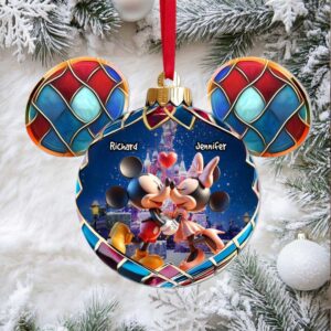 Personalized Disney Mickey & Minnie Christmas Ornament