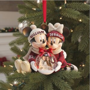 Personalized Disney Mickey & Minnie Christmas Ornament