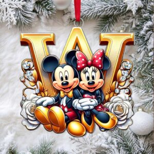 Personalized Disney Mickey & Minnie Initial Ornament