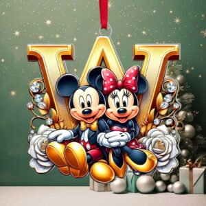Personalized Disney Mickey & Minnie Initial Ornament