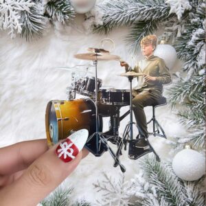 Personalized Drummer Christmas Ornament