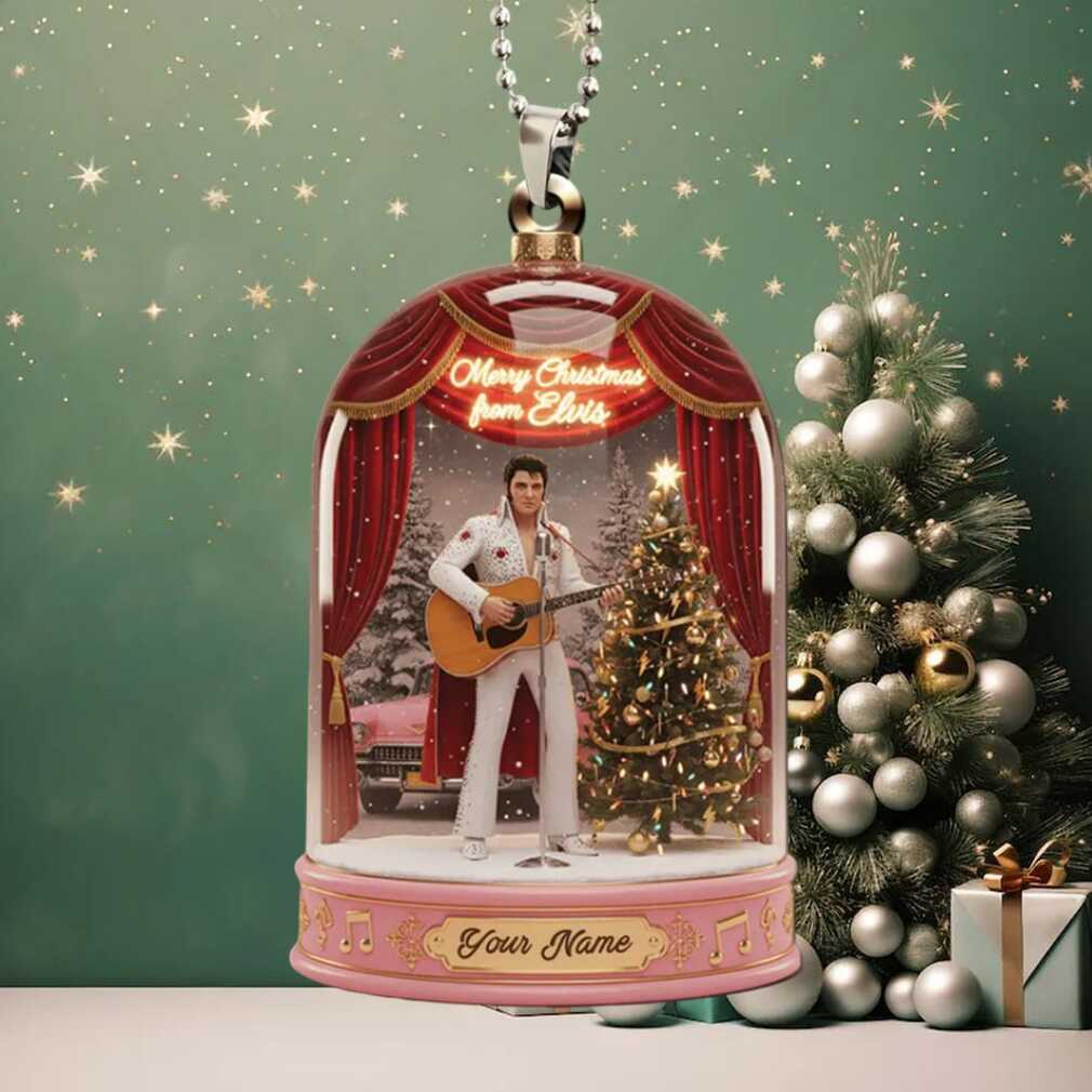 Personalized Elvis Presley Custom Acrylic Car Ornament front view