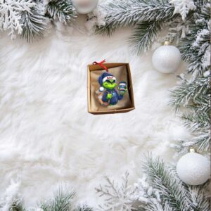 Personalized Family of Three Grinch Christmas Ornament, Custom Name & Year