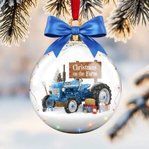 Personalized Farm Tractor Christmas Ornament