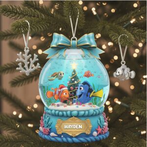 Personalized Finding Nemo Christmas Ornament, Custom Name Nemo Dory Xmas Keepsake