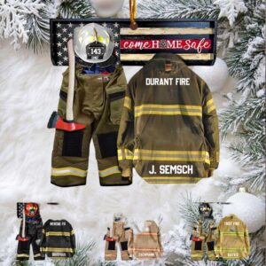 Personalized Firefighter Christmas Ornament