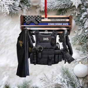 Personalized Firefighter Ornament, Custom Fire Department Gift