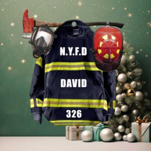 Personalized Firefighter Uniform Keychain Custom Name & Number Unit