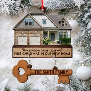 Personalized First Christmas In Our New Home Ornament