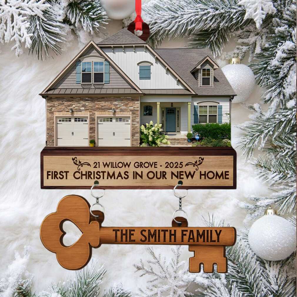 Personalized First Christmas In Our New Home Ornament Personalized First Christmas In Our New Home Ornament