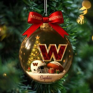 Personalized Football Fan Christmas Ornament