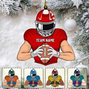 Personalized Football Player Ornament