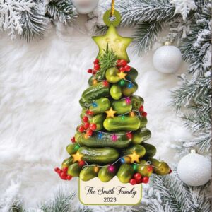 Personalized German Christmas Pickle Tradition Ornament
