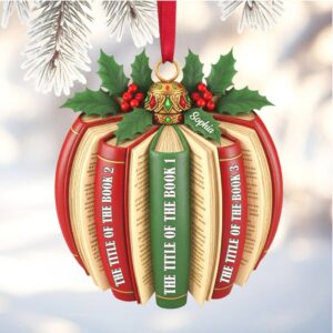 Personalized Gifts For Book Lovers Christmas Ornament