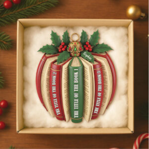Personalized Gifts For Book Lovers Christmas Ornament